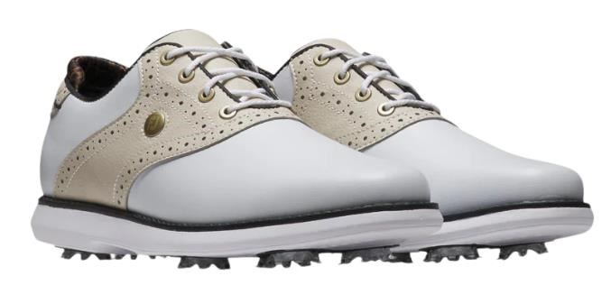 FootJoy Traditions Damen Golfschuhe, white/tan/black