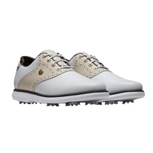 FootJoy Traditions Damen Golfschuhe, white/tan/black