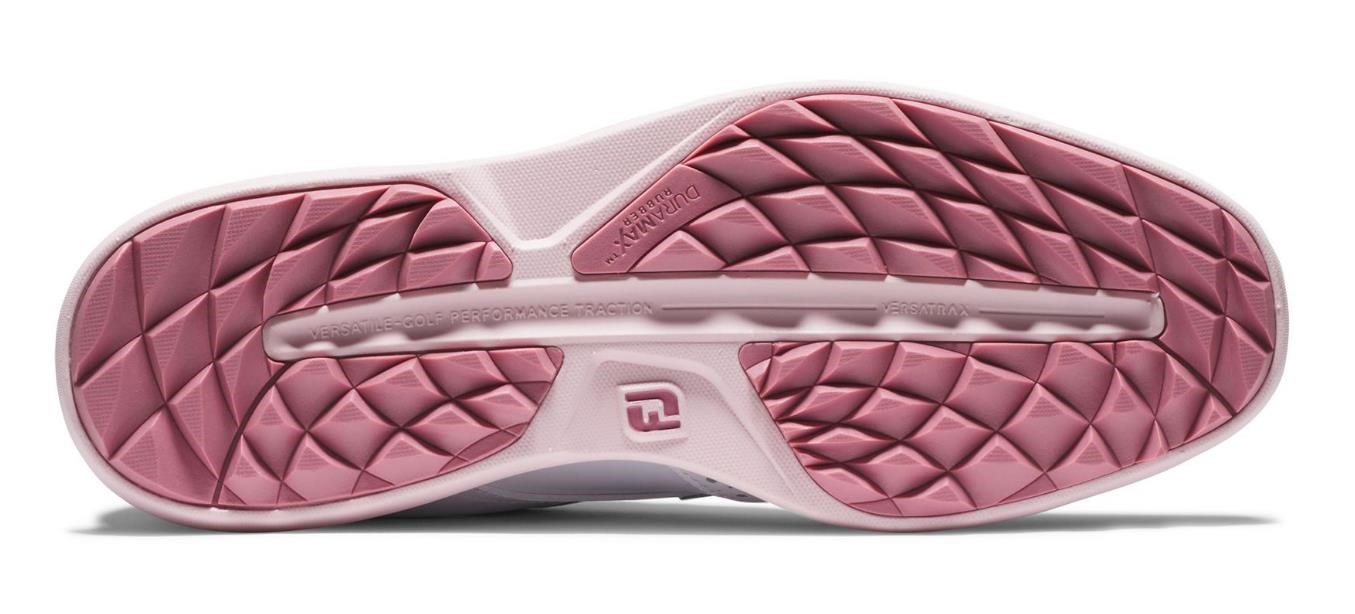 FootJoy Traditions Spikeless Damen Golfschuhe, weiss/rosa