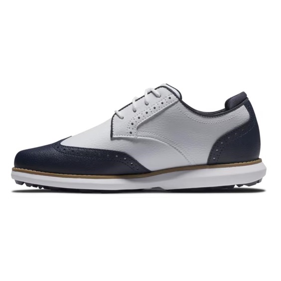 FootJoy Traditions Wing Tip Damen Golfschuhe, weiss/dunkelblau