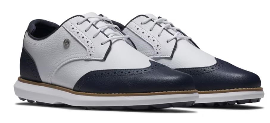 FootJoy Traditions Wing Tip Damen Golfschuhe, weiss/dunkelblau