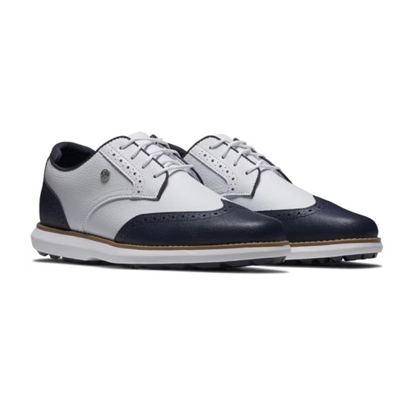 FootJoy Traditions Wing Tip Damen Golfschuhe, weiss/dunkelblau