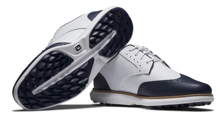 FootJoy Traditions Wing Tip Damen Golfschuhe, weiss/dunkelblau