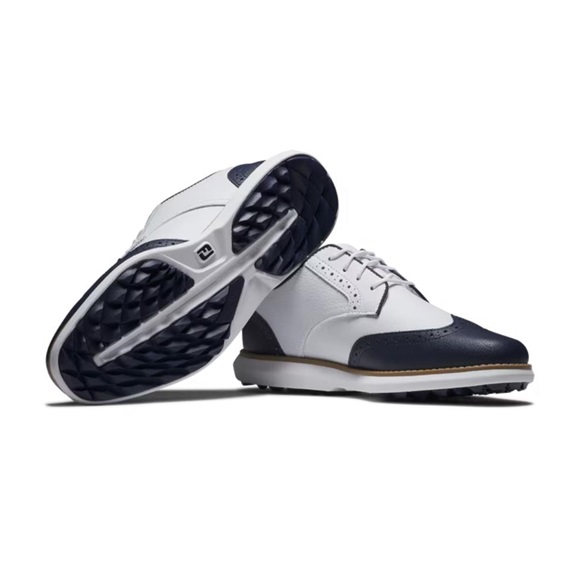 FootJoy Traditions Wing Tip Damen Golfschuhe, weiss/dunkelblau