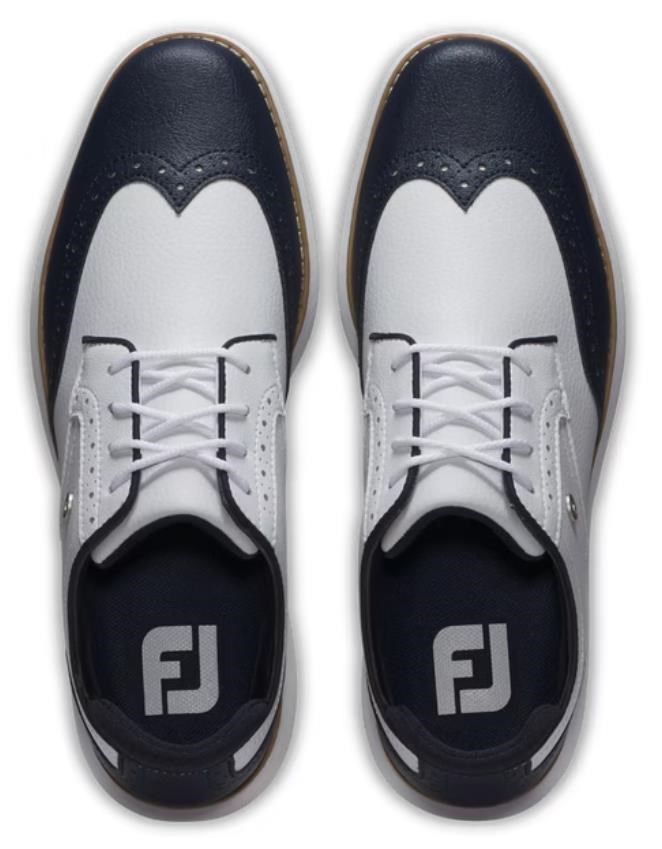 FootJoy Traditions Wing Tip Damen Golfschuhe, weiss/dunkelblau