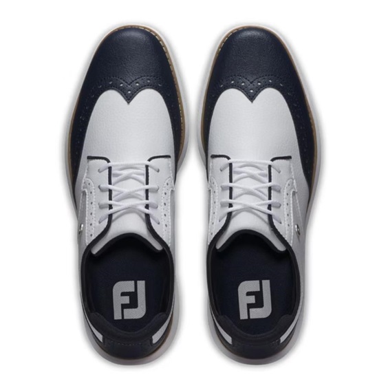 FootJoy Traditions Wing Tip Damen Golfschuhe, weiss/dunkelblau
