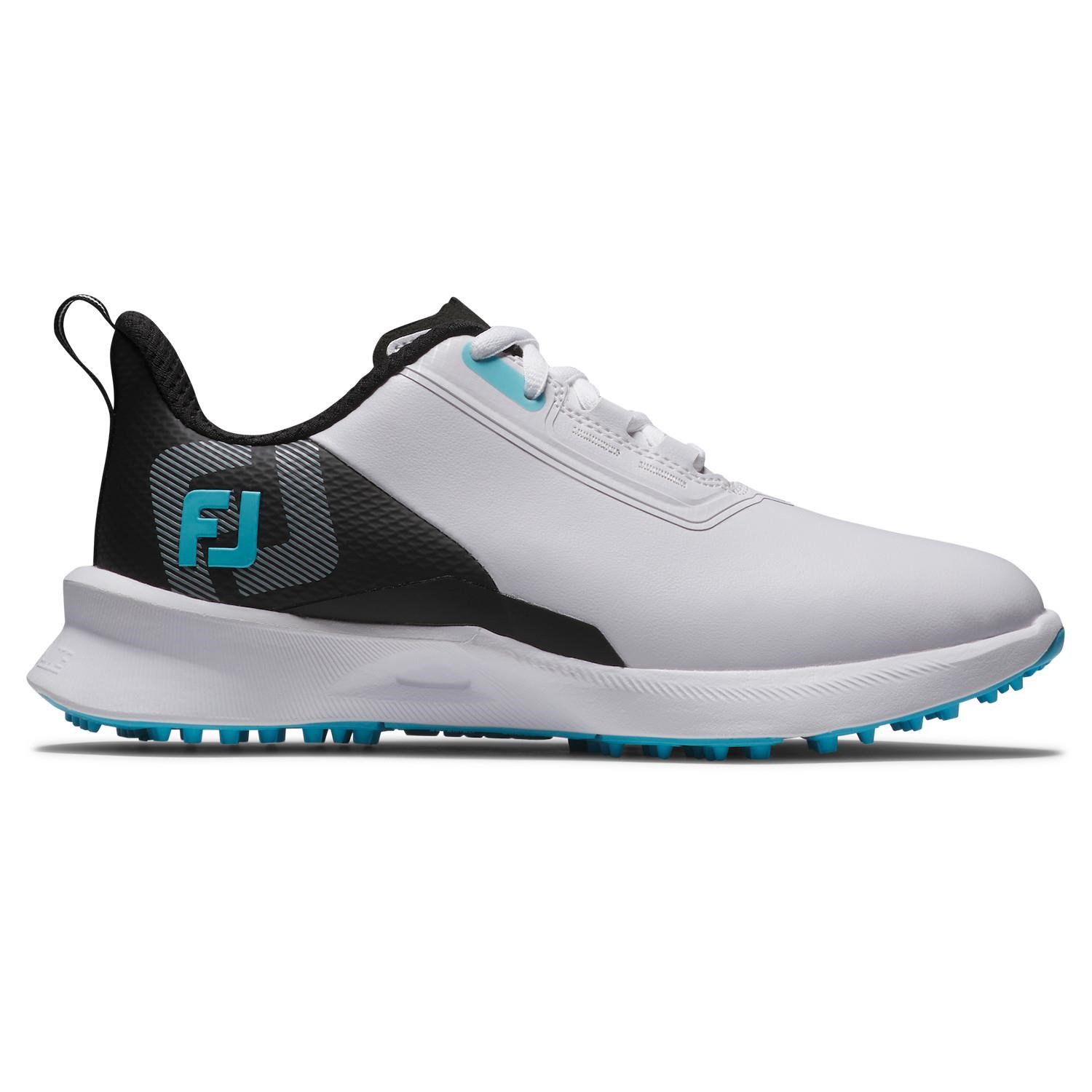 FootJoy Fuel Junior Junior Golfschuhe, weiss/schwarz/blau