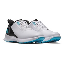 FootJoy Fuel Junior Junior Golfschuhe, weiss/schwarz/blau