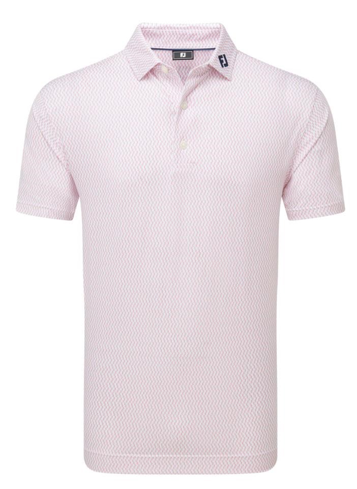 FootJoy Wiggle Print Lisle Herren Poloshirt, rosa