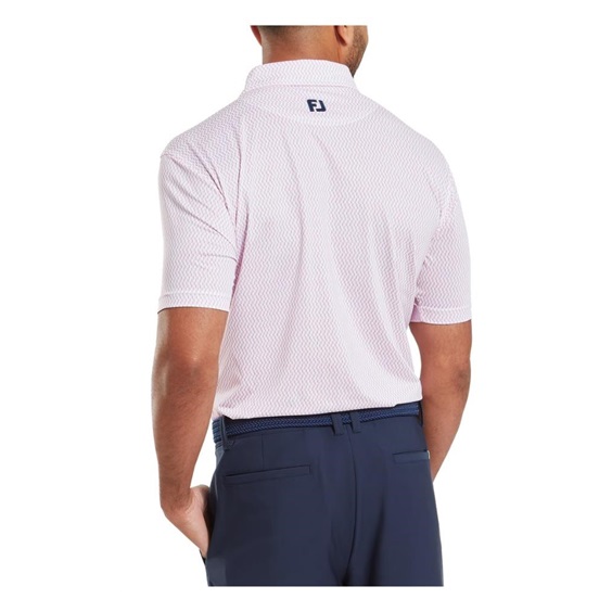 FootJoy Wiggle Print Lisle Herren Poloshirt, rosa