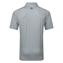 FootJoy Houndstooth Geo Lisle Herren Poloshirt, grau
