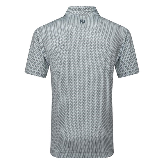 FootJoy Houndstooth Geo Lisle Herren Poloshirt, grau