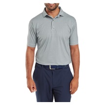 FootJoy Houndstooth Geo Lisle Herren Poloshirt, grau