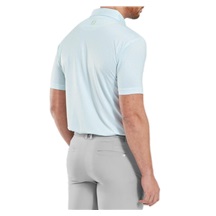 FootJoy Houndstooth Geo Lisle Herren Poloshirt, weiss/blau