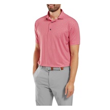 FootJoy Houndstooth Geo Lisle Herren Poloshirt, hibiscus