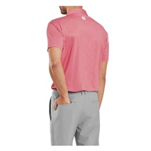 FootJoy Houndstooth Geo Lisle Herren Poloshirt, hibiscus