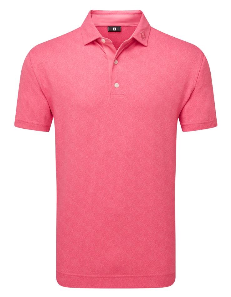 FootJoy Speckle Print Pique Herren Poloshirt, rosa