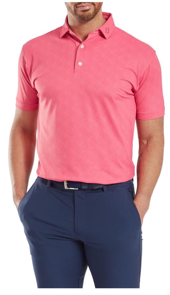 FootJoy Speckle Print Pique Herren Poloshirt, rosa