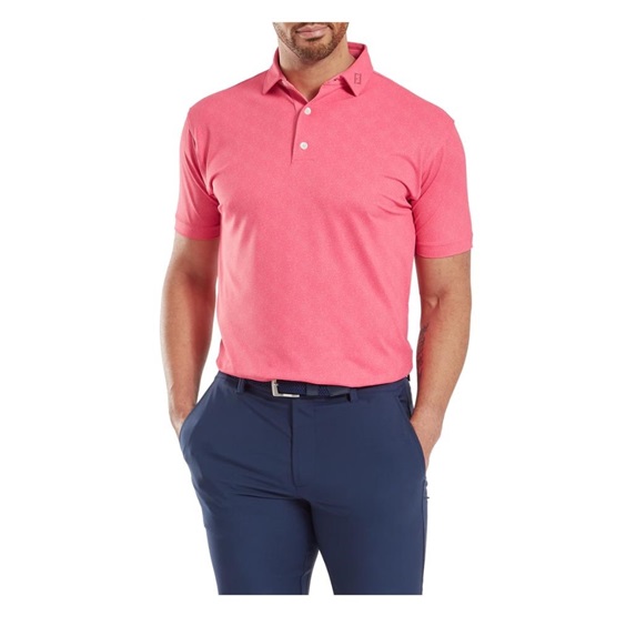 FootJoy Speckle Print Pique Herren Poloshirt, rosa