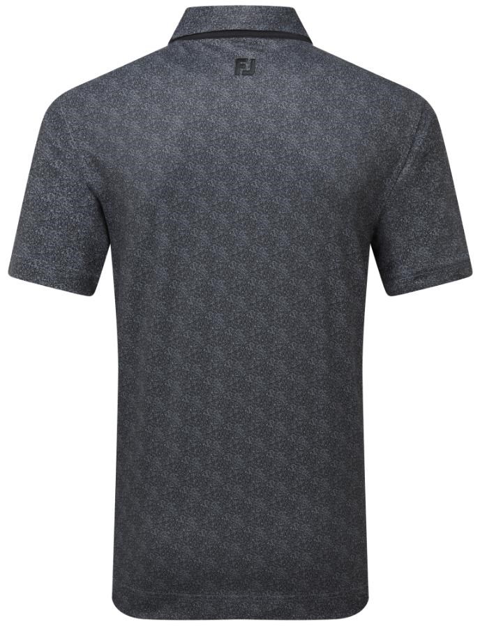 FootJoy Speckle Print Pique Herren Poloshirt, schwarz