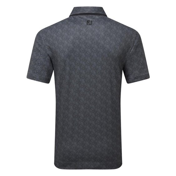FootJoy Speckle Print Pique Herren Poloshirt, schwarz
