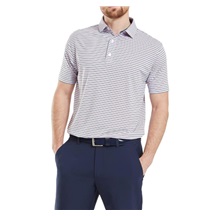 FootJoy Balance Stripe Lisle Herren Poloshirt, blau/weiss/rosa