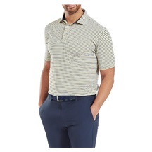 FootJoy Balance Stripe Lisle Herren Poloshirt, blau/weiss/orange