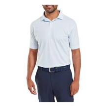 FootJoy Irongate Print Lisle Herren Poloshirt, white/skyway
