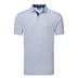 FootJoy Irongate Print Lisle Herren Poloshirt, weiss/dunkelblau