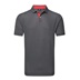 FootJoy Irongate Print Lisle Herren Poloshirt, schwarz/weiss