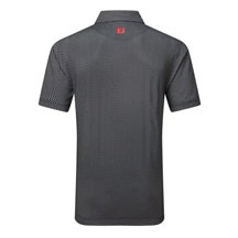 FootJoy Irongate Print Lisle Herren Poloshirt, schwarz/weiss