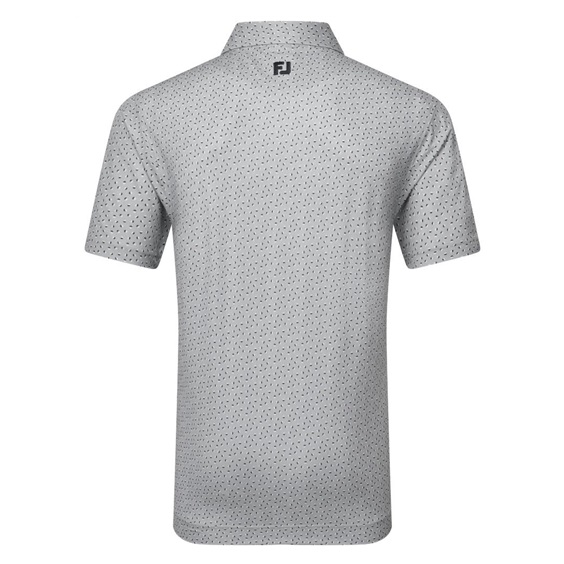 FootJoy Bounce Print Pique Herren Polo, grau