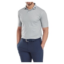 FootJoy Bounce Print Pique Herren Polo, grau