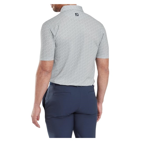 FootJoy Bounce Print Pique Herren Polo, grau