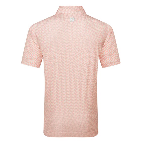 FootJoy Citrus Print Lisle Herren Poloshirt, orange/hellgrün