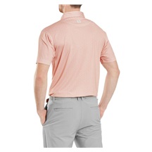 FootJoy Citrus Print Lisle Herren Poloshirt, orange/hellgrün