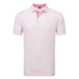 FootJoy Figure Print Lisle Herren Poloshirt, weiss/rosa