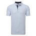 FootJoy Figure Print Lisle Herren Poloshirt, weiss/dunkelblau