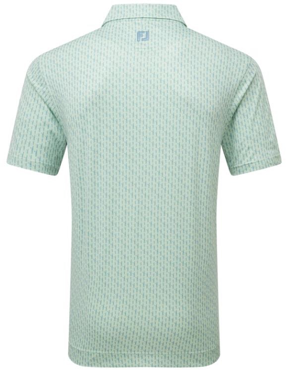 FootJoy Figure Print Lisle Herren Poloshirt, hellgrün/blau