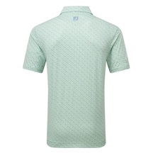 FootJoy Figure Print Lisle Herren Poloshirt, hellgrün/blau
