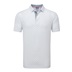 FootJoy Figure Print Lisle Herren Poloshirt, white/flint