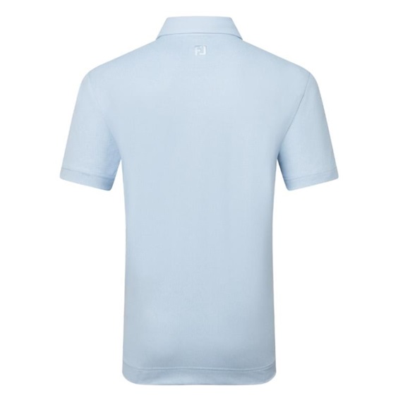 FootJoy Etched Texture Print Lisle Herren Poloshirt, blau