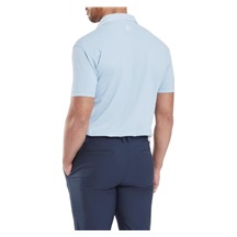 FootJoy Etched Texture Print Lisle Herren Poloshirt, blau