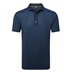 FootJoy Etched Texture Print Lisle Herren Poloshirt, dunkelblau