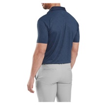 FootJoy Etched Texture Print Lisle Herren Poloshirt, dunkelblau