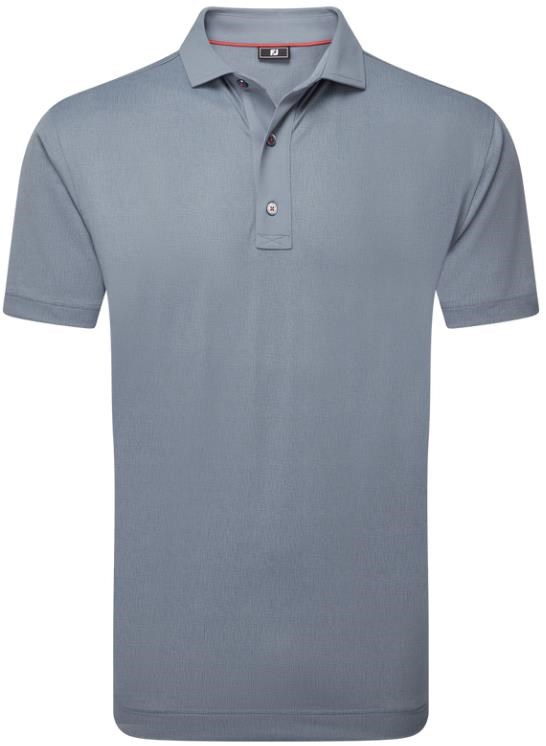 FootJoy Etched Texture Print Lisle Herren Poloshirt, grau