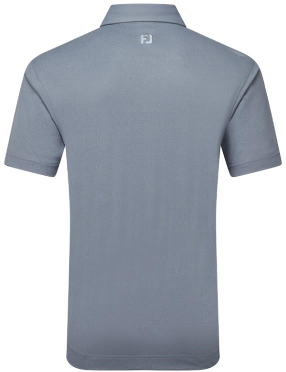 FootJoy Etched Texture Print Lisle Herren Poloshirt, grau