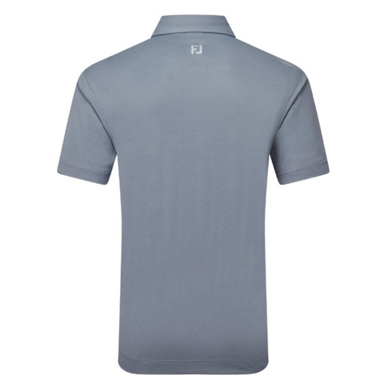 FootJoy Etched Texture Print Lisle Herren Poloshirt, grau