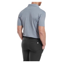 FootJoy Etched Texture Print Lisle Herren Poloshirt, grau