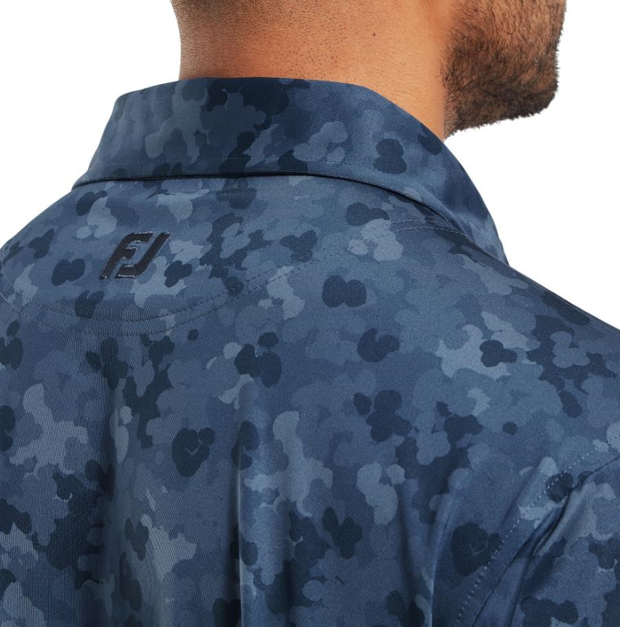 FootJoy Pop Camo Lisle Herren polo, dunkelblau